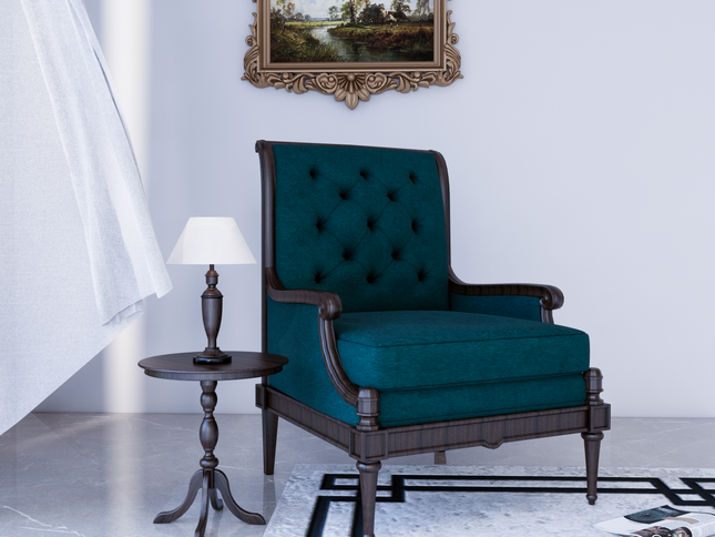 Teal Green Colour Brushed Textured Velvet Flock Easy Clean Sofa, Chair and Curtain Fabric