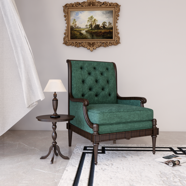 Leafy Green Colour Brushed Textured Velvet Flock Easy Clean Sofa, Chair and Curtain Fabric
