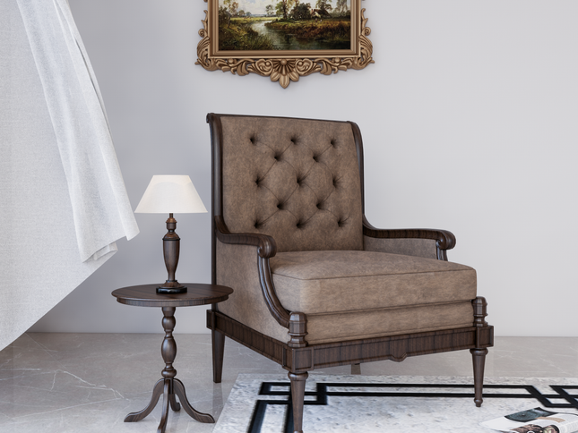 Light Brown Colour Brushed Textured Velvet Flock Easy Clean Sofa, Chair and Curtain Fabric