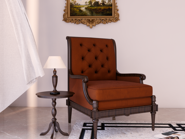 Rust Colour Brushed Textured Velvet Flock Easy Clean Sofa, Chair and Curtain Fabric