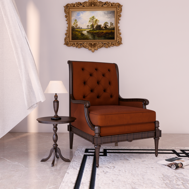 Rust Colour Brushed Textured Velvet Flock Easy Clean Sofa, Chair and Curtain Fabric