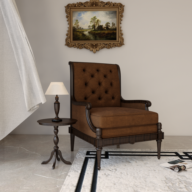 Medium Brown Colour Brushed Textured Velvet Flock Easy Clean Sofa, Chair and Curtain Fabric