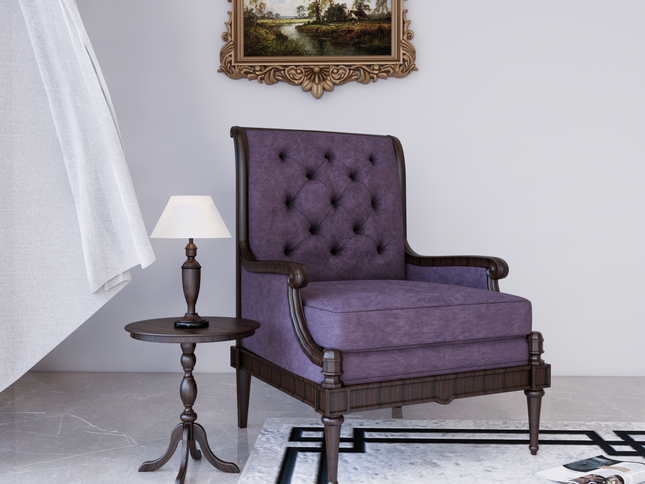 Lavender Purple Colour Brushed Textured Velvet Flock Easy Clean Sofa, Chair and Curtain Fabric