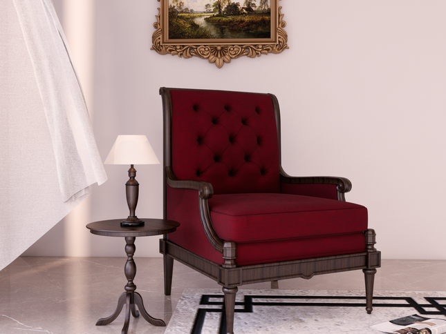 Burgundy Red Colour Brushed Textured Velvet Flock Easy Clean Sofa, Chair and Curtain Fabric