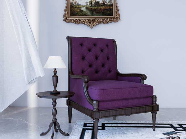 Magenta Colour Brushed Textured Velvet Flock Easy Clean Sofa, Chair and Curtain Fabric