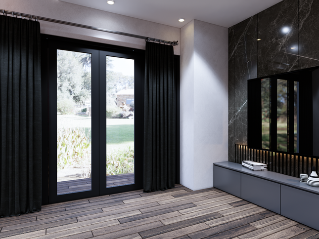 Dark Charcoal Grey Colour Brushed Textured Velvet Flock Easy Clean Sofa, Chair and Curtain Fabric