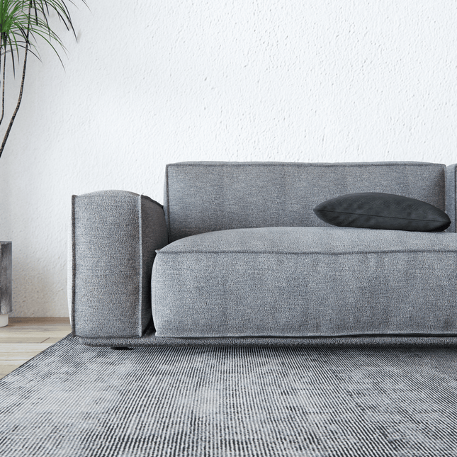 Medium Ash Grey Woven Textured Water Repellent Sofa and Chair Fabric