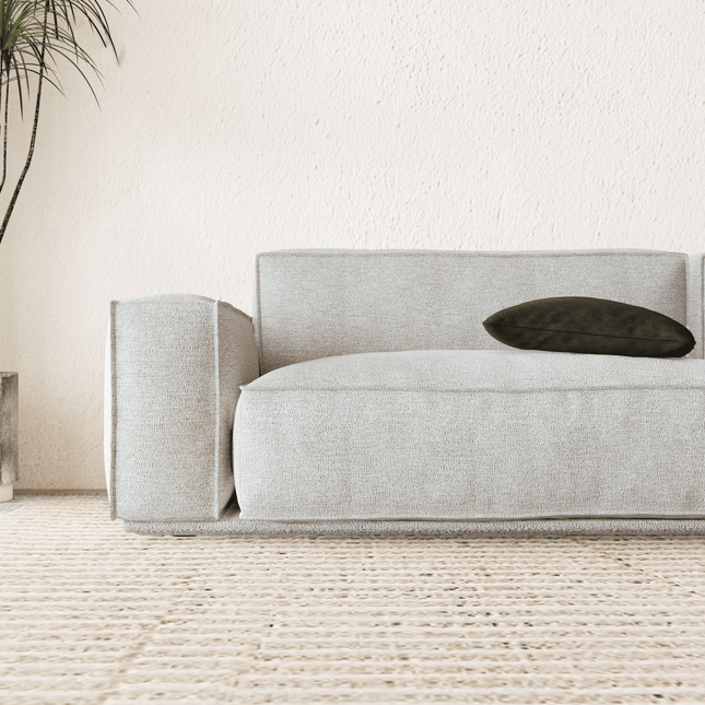 Ivory Woven Textured Water Repellent Sofa and Chair Fabric