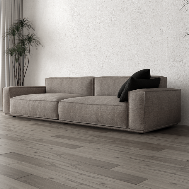 Grey Beige Woven Textured Water Repellent Sofa and Chair Fabric