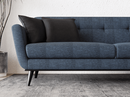 Slate Blue Woven Textured Water Repellent Sofa and Chair Fabric