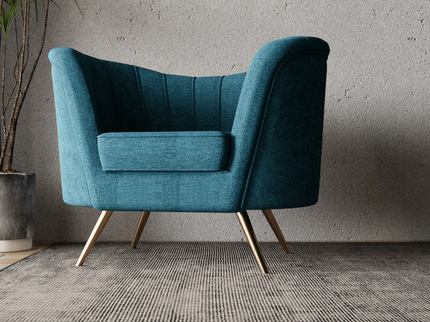 Dark Turquoise Woven Textured Water Repellent Sofa and Chair Fabric