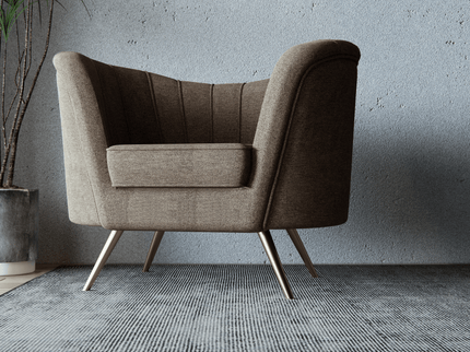 Earthy Brown Woven Textured Water Repellent Sofa and Chair Fabric